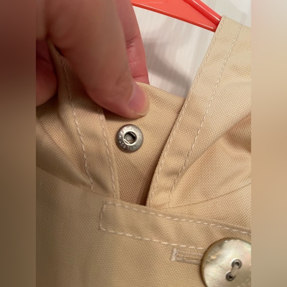 Rare Escada Beige Double Breasted Cropped Sleeveless Trench Jacket w/ Hood - Picture 5 of 13